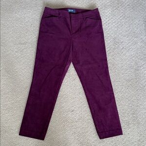 Old Navy Deep Plum  Pixie Pants faux suade